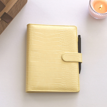 Load image into Gallery viewer, Croc Yellow 6-ring Agenda Cover | A5