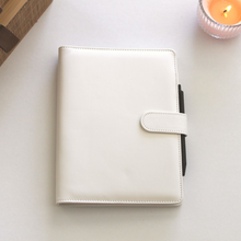 Load image into Gallery viewer, White 6-Ring Agenda Cover | A5