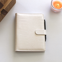 Load image into Gallery viewer, Croc White 6-ring Agenda Cover | A5