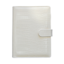 Load image into Gallery viewer, Croc White 6-ring Agenda Cover | A5