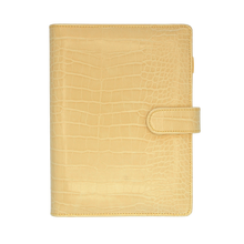 Load image into Gallery viewer, Croc Yellow 6-ring Agenda Cover | A5