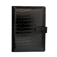 Load image into Gallery viewer, Croc Black 6-Ring Agenda Cover | A5