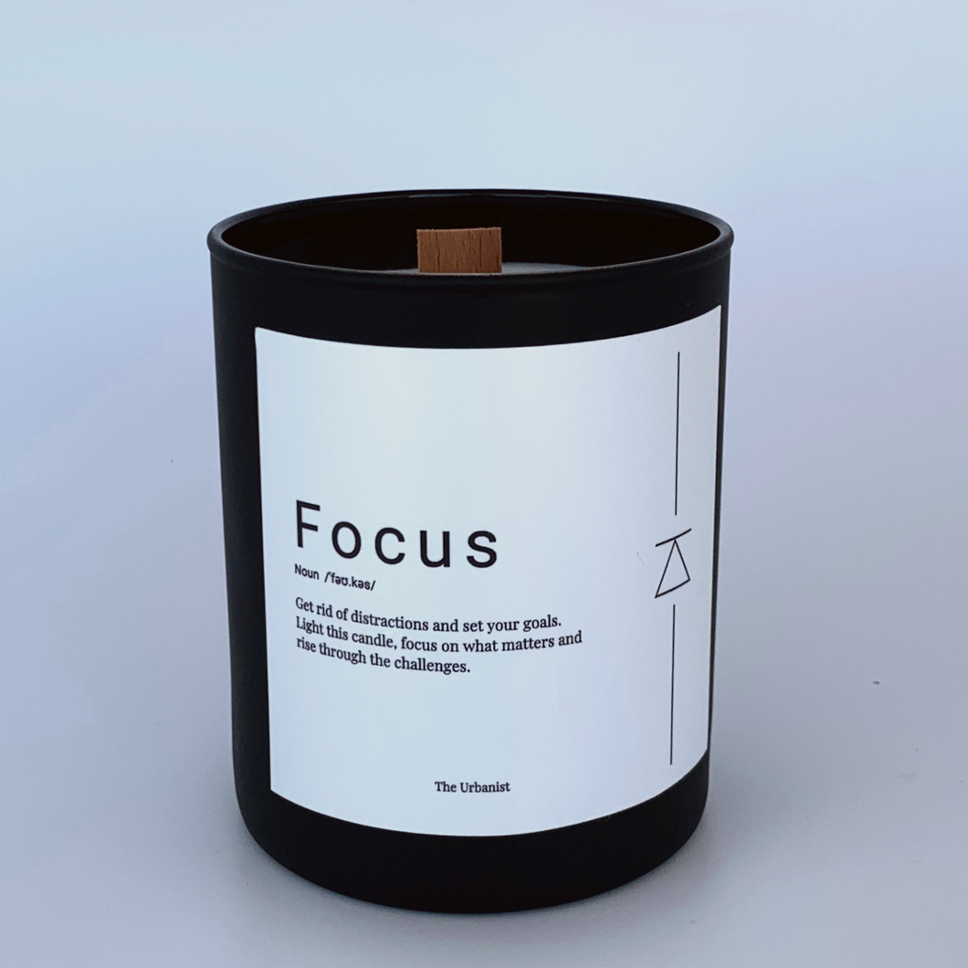 Focus Soy Candle with Wooden Wick