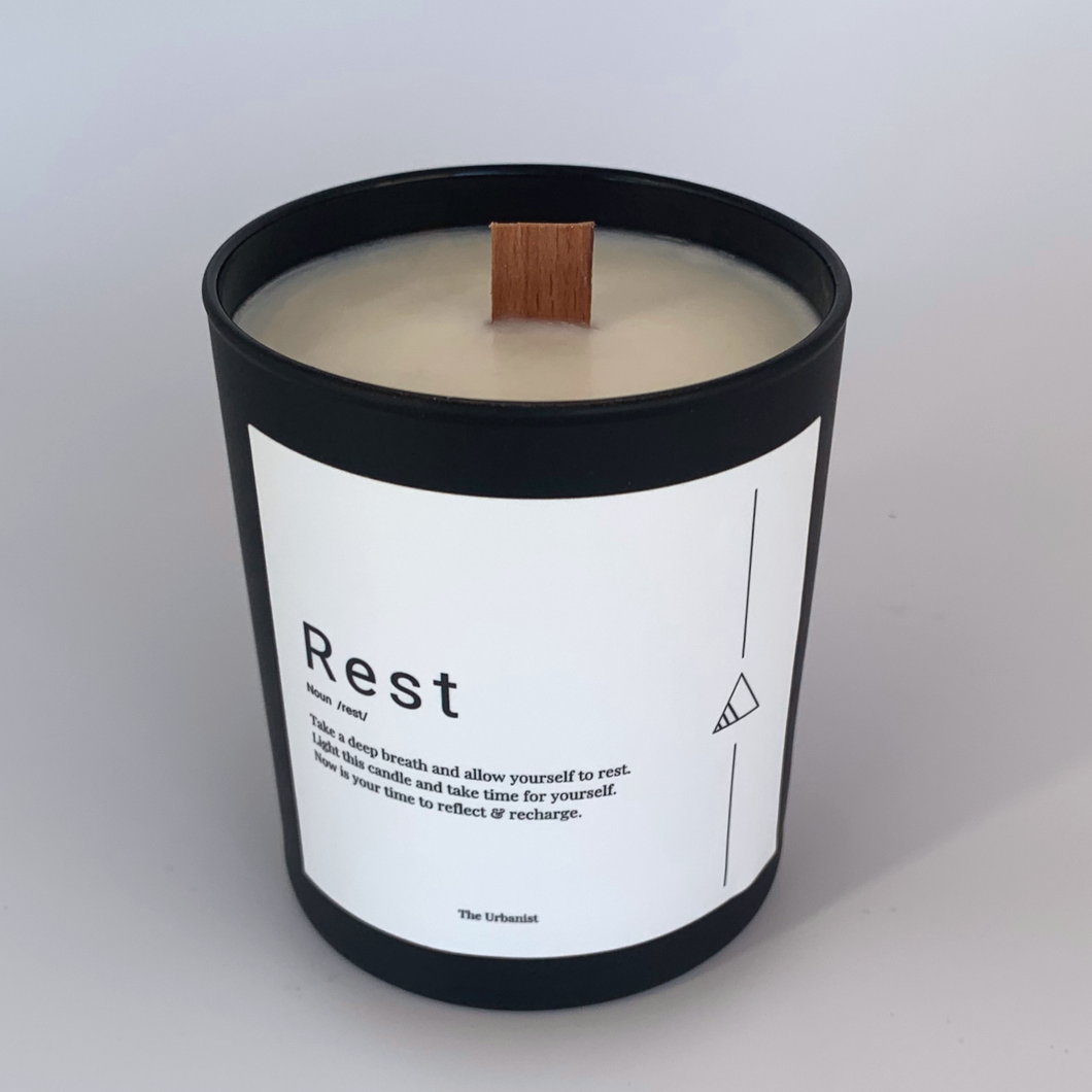 Rest Soy Candle with Wooden Wick