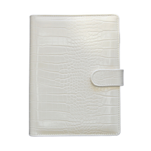 Load image into Gallery viewer, Croc White 6-ring Agenda Cover | A5
